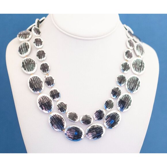 26 Inch Vintage Space Travel Beaded Necklace - D27 - Picture 3 of 4